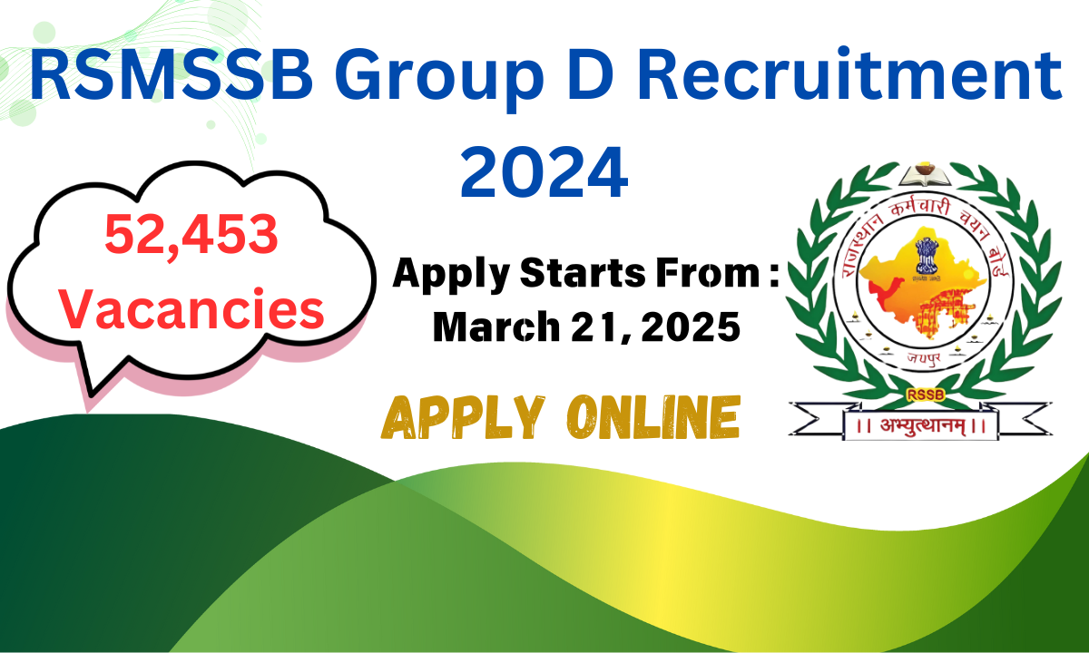 RSMSSB Group D Recruitment 2024