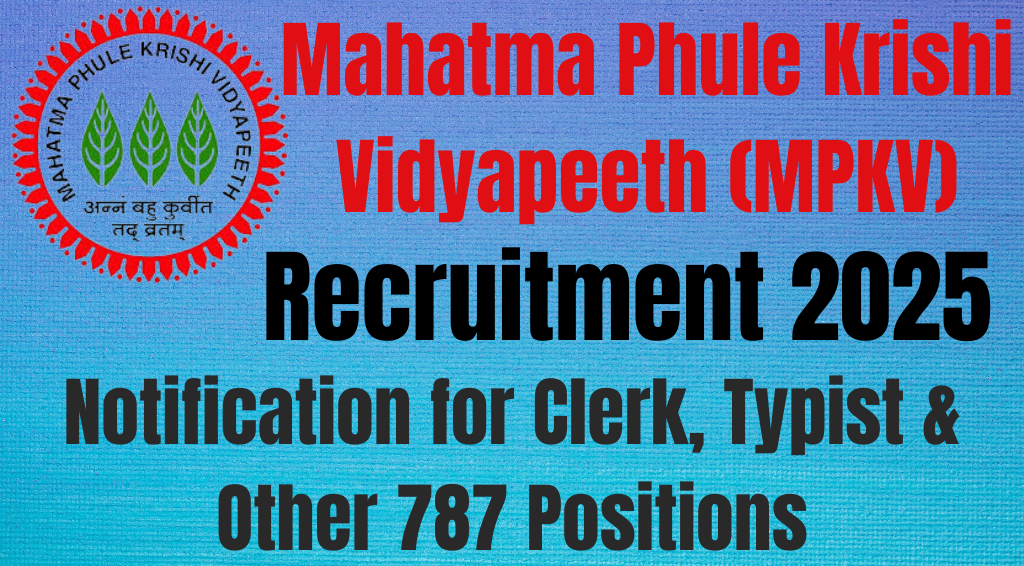 MPKV Recruitment 2025